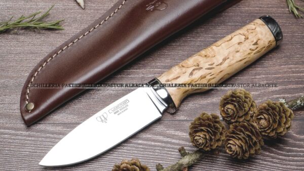 Cuchillo Cudeman 138-DP Abedul Rizado Pulido – Calidad y Elegancia