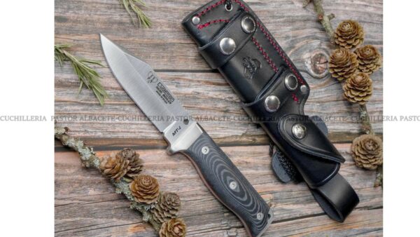 Cuchillo Cudeman MT1- 295-M- Micarta Negra - Funda Cuero