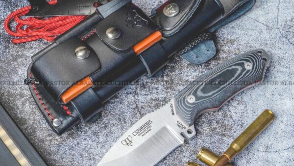 Cudeman 115-BC  Mini Boina Verde–  Cuchillo Bushcraft, Micarta  & Böhler N695