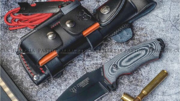 Cudeman 115NC Mini Boina Verde–  Cuchillo Bushcraft, Micarta  & Böhler N695