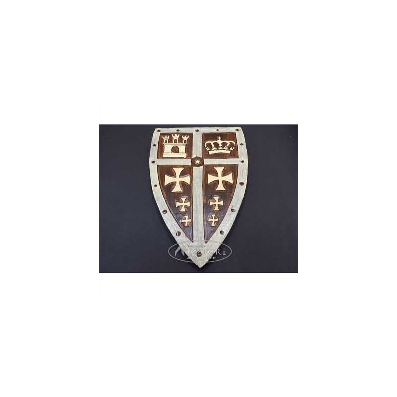 Escudo Medieval Madera 36,5 cm 26,5 cm