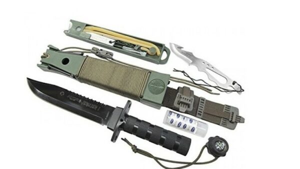 Aitor Jungle King I Negro 16016 - Cuchillo Supervivencia + Kit