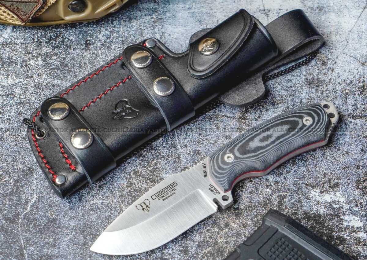 Cudeman 115B Mini Boina Verde– Cuchillo Bushcraft, Micarta & Böhler N695