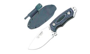 Cudeman 115BK  Mini Boina Verde–  Cuchillo Bushcraft, Micarta  & Böhler N695