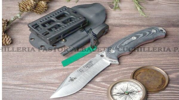 Cudeman 124‑MK  JJ.SK1 – Cuchillo Supervivencia Bushcraft España - Micarta Negra & Böhler N695