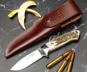 Cudeman 254‑C “Akeley” – Cuchillo de Caza con Hoja Böhler N690CO y Mango de Ciervo