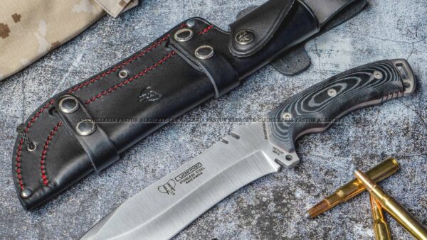 Cudeman 299-B-  Boina Verde Español –  Cuchillo Bushcraft, Micarta  & Böhler N695