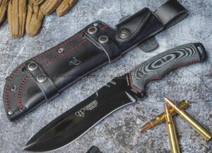 Cudeman 299-N-  Boina Verde Español –  Cuchillo Bushcraft, Micarta  & Böhler N695