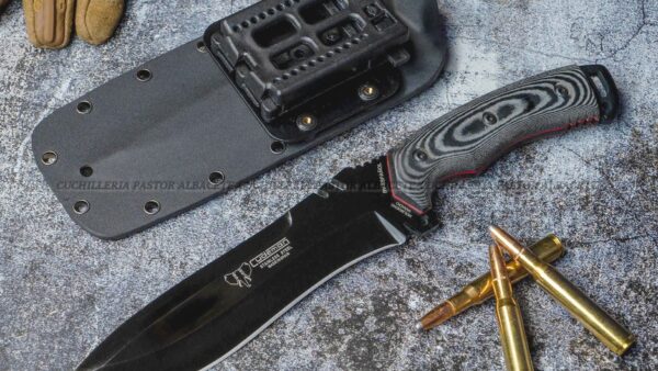 Cudeman 299-N-K-  Boina Verde Español–  Cuchillo Bushcraft, Micarta  & Böhler N695