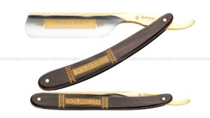 Navaja de Afeitar Dovo Solingen Bismarck 6/8 Ébano Oro 24K