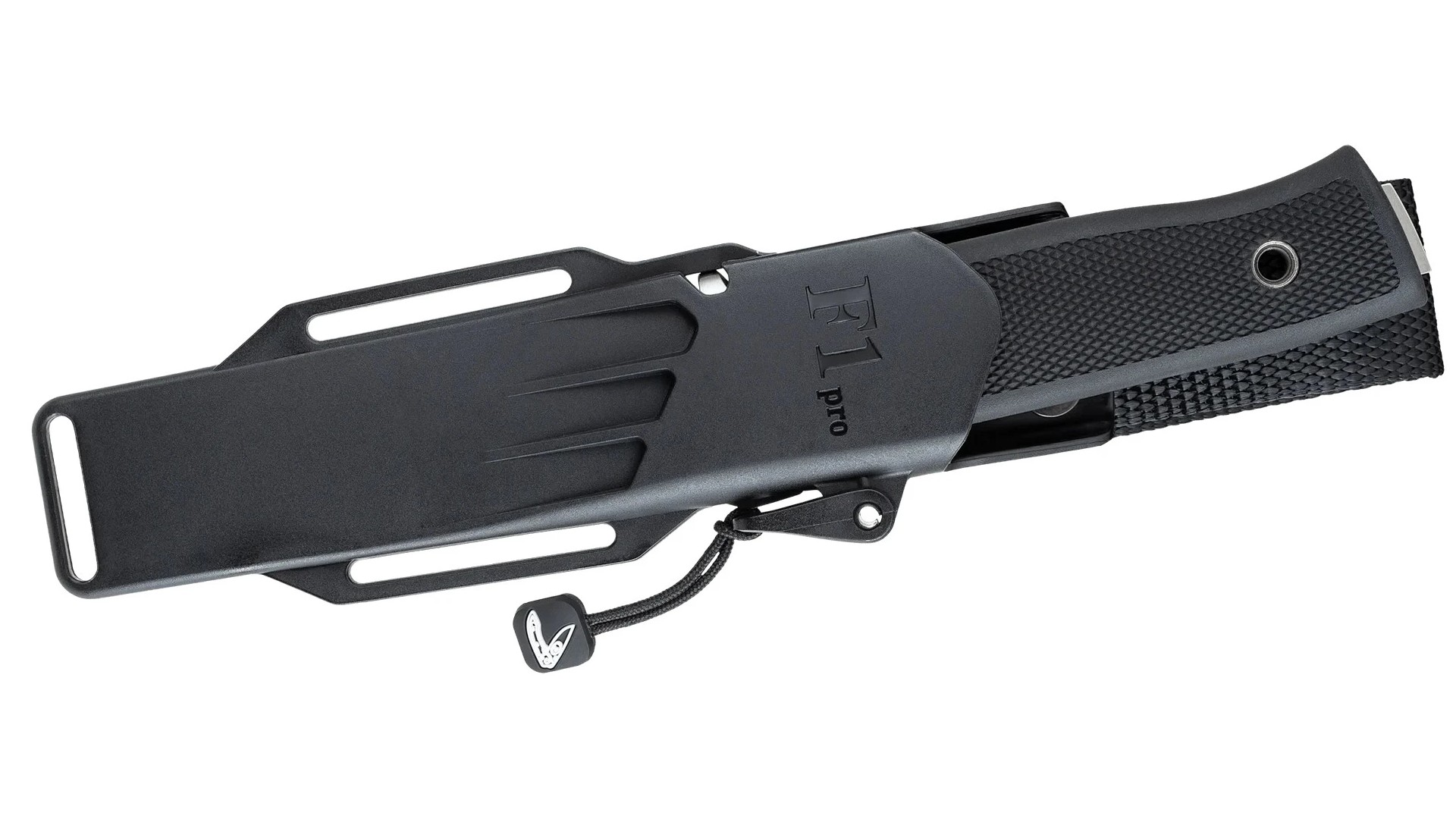 Fallkniven F1 Pro, el cuchillo de supervivencia sueco con acero laminado CoS, funda Zytel y diseño profesional para bushcraft y aventura.