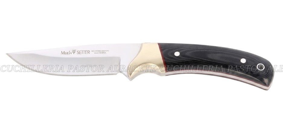 Cuchillo Muela Setter 11M Micarta Negra | Cuchillo de Caza
