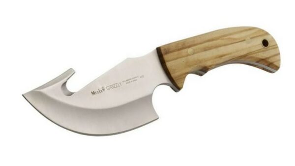 Cuchillo Muela Grizzly 12OL – Desollador profesional con empuñadura de Madera de Olivo