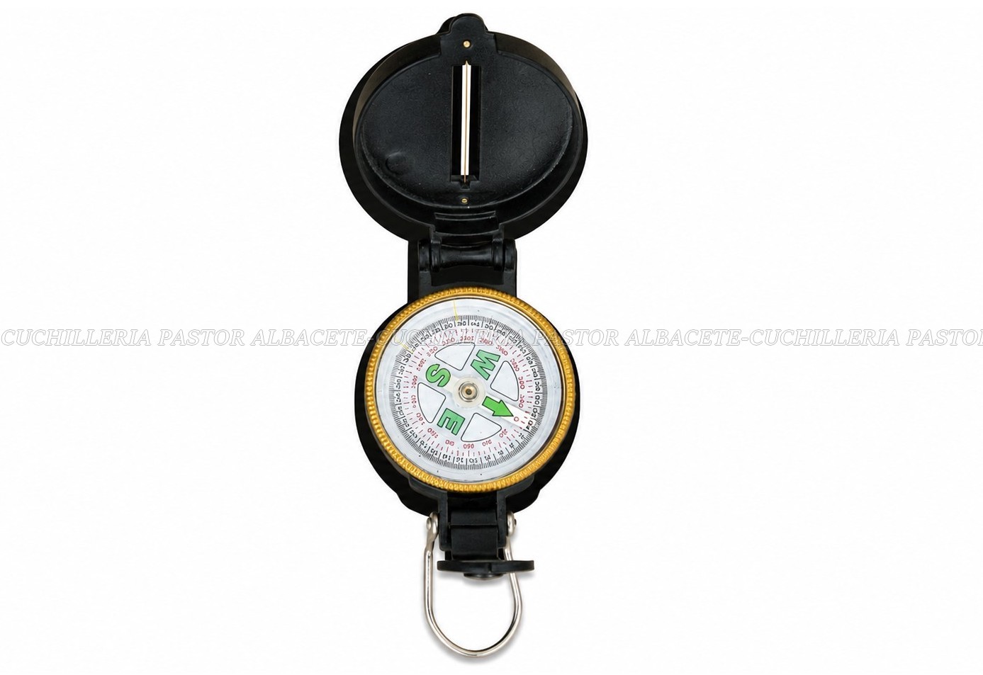 Albainox Brújula Metálica Negra Tapa Protectora