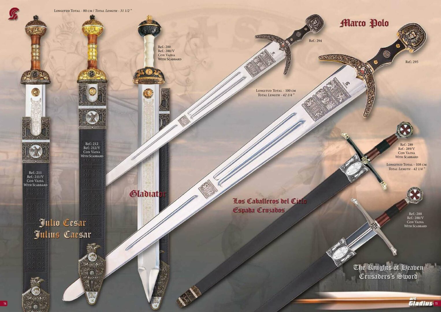 Art Gladius Espadas Gladiator Julio Cesar - Imagen 6
