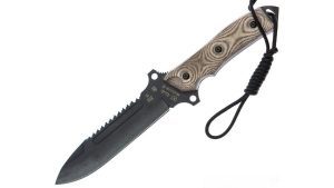 Cuchillo Táctico Nieto AN-58 | Katex Marrón con Firesteel El Cuchillo Táctico Nieto, fabricado con precisión en Albacete (España), es una herramienta diseñada para soportar las condiciones más exigentes en entornos de supervivencia, militares, y outdoor.