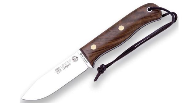 Cuchillo de Monte Joker - Acero Sandvik 14C28N | Empuñadura de Nogal + Funda de Cuero |