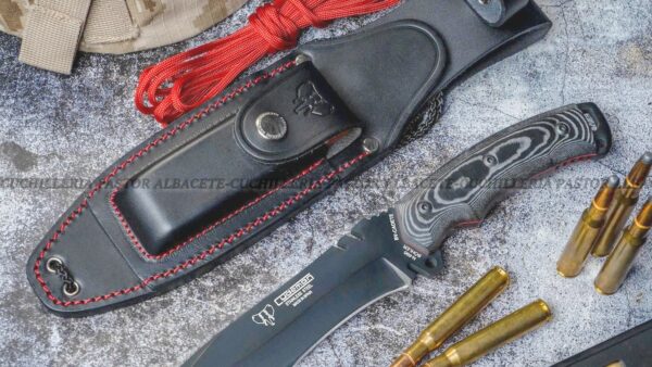 Cudeman 299-NC-  Boina Verde Español –  Cuchillo Bushcraft, Micarta  & Böhler N695
