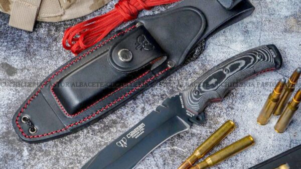 Cudeman 291-NC -  Cadete Boina Verde –  Cuchillo Bushcraft, Micarta  & Böhler N695