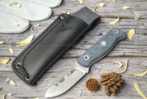 El Cuchillo Cudeman Sanabria II Yute 182-T herramienta compacta diseñada para bushcraft, supervivencia y actividades de montaña
