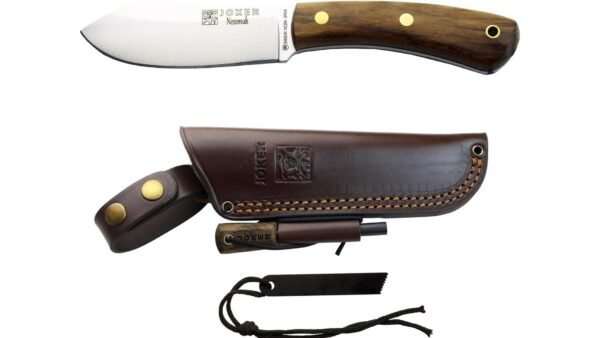 Cuchillo Joker Nessmuk CN136-P  Nogal, Funda+Pedernal
