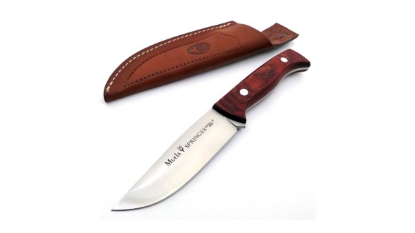 Muela Springer 11R – Cuchillo Full‑Tang en Madera Coral