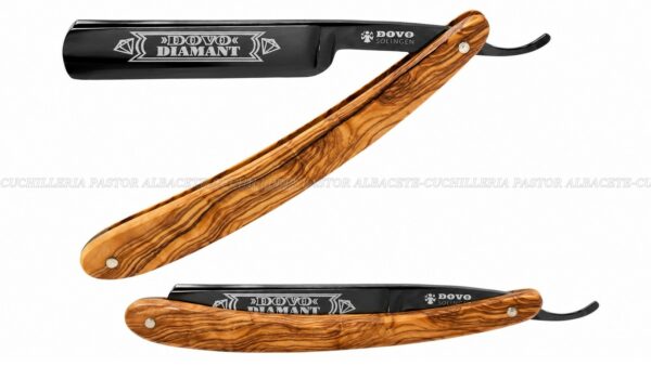 Dovo Solingen Navaja de Afeitar 5/8 Olivo 115.5861 – Acero al Carbono Negro