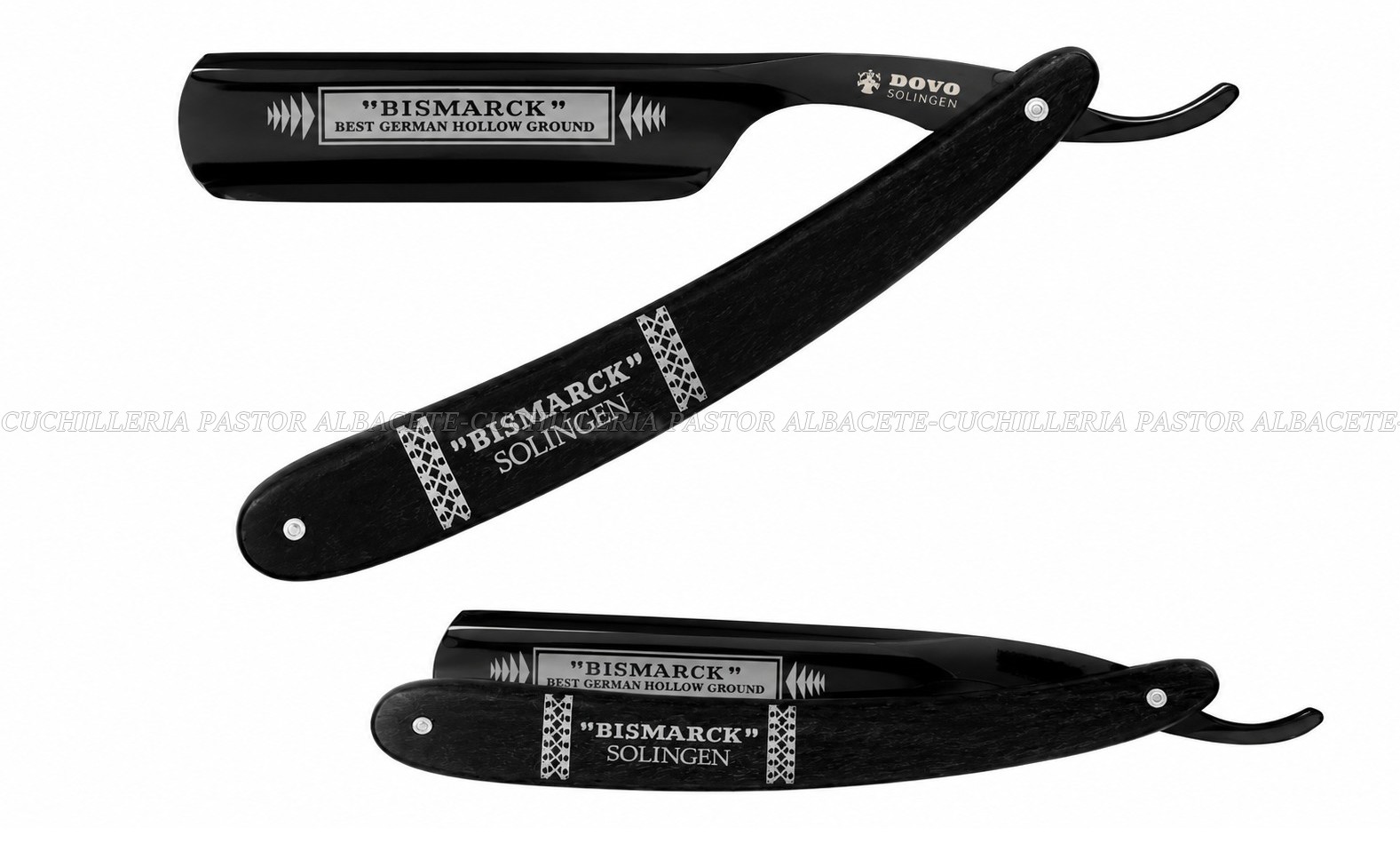 Navaja Dovo Solingen 6/8 Bismarck Madera de Ebano | Navaja de Afeitar Profesional