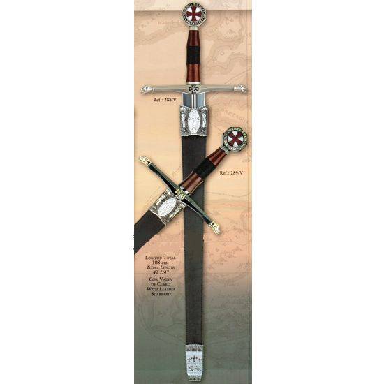 Espada Medieval Plateada de 85 cm.