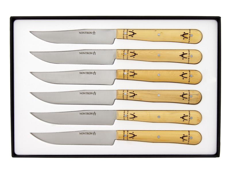 Cuchillos Nontron 87612 - Juego 6 cuchillos de mesa