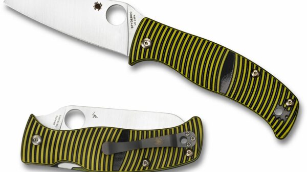 Navaja Spyderco Caribbean – Acero Inoxidable LC200N | Mango G10 Negro/Amarillo