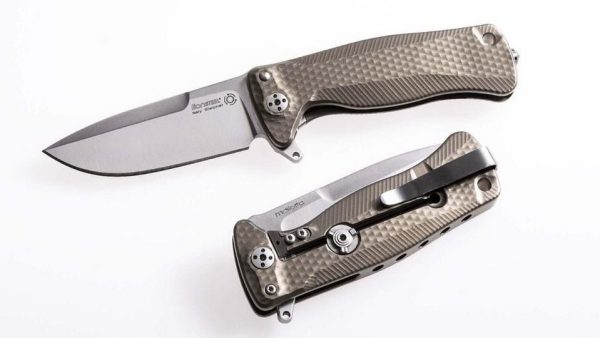 Navaja LionSteel SR22 B Titanio / Bronce