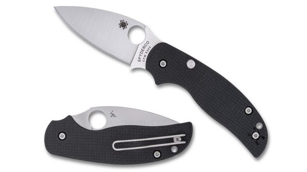 Spyderco Sage 6 C123CFBCLP – Navaja Premium con Mango de Fibra de Carbono/G10 y Hoja CPM-S30V