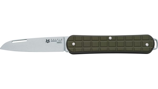 Navaja Fox Vulpis FX-VPGP130-MG M390 pulido, titanio verde
