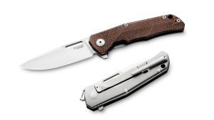 Navaja LionSteel Q4ttro Q4 BGR – CPM-MagnaCut, Micarta de arpillera verde