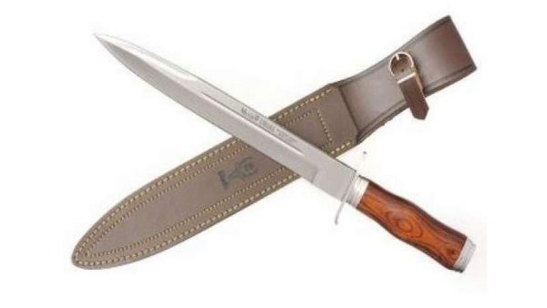 Cuchillo Muela Urial 26CO – Estilo Bowie, Madera de Cocobolo y Filo Letal