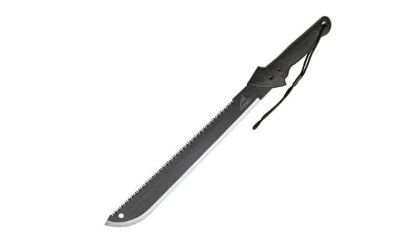 El Gerber Gator Machete es una herramienta de corte versátil y robusta, diseñada para enfrentar los desafíos más exigentes en entornos al aire libre.
