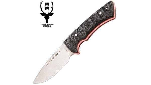 El Muela Rhino-10SV.M es un cuchillo de caza de alta gama, fabricado artesanalmente en España.