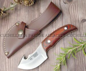 Cuchillo Cudeman Haakon 137-R– Desollador profesional con empuñadura de Madera de Stamina