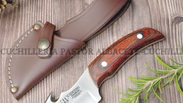 Cuchillo Cudeman Haakon 137-R– Desollador profesional con empuñadura de Madera de Stamina