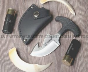 Cuchillo Cudeman Bear Claw 139-H– Desollador profesional con empuñadura de goma inyectada 