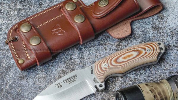 Cudeman 115-X  Mini Boina Verde–  Cuchillo Bushcraft, Micarta  & Böhler N695