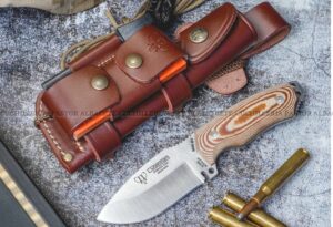 Cudeman 115-XC  Mini Boina Verde–  Cuchillo Bushcraft, Micarta  & Böhler N695