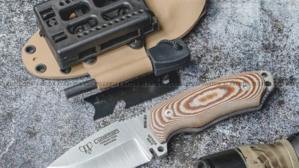 Cudeman 115XK Mini Boina Verde–  Cuchillo Bushcraft, Micarta  & Böhler N695