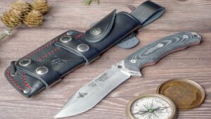 Cudeman 124‑M  JJ.SK1 – Cuchillo Supervivencia Bushcraft España - Micarta Negra & Böhler N695