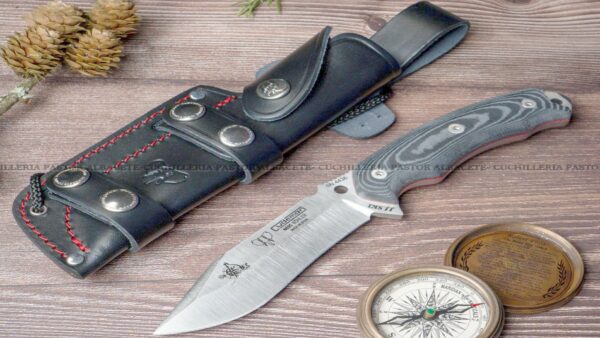 Cudeman 124‑M  JJ.SK1 – Cuchillo Supervivencia Bushcraft España - Micarta Negra & Böhler N695