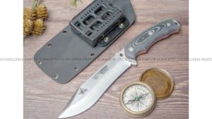 Cudeman 125‑MK  JJ.SK2 – Cuchillo Supervivencia Bushcraft España - Micarta Negra & Böhler N695