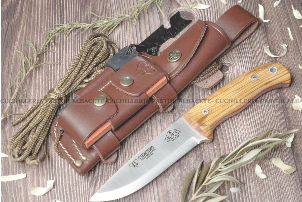 Cuchillo Cudeman ENT 158-LC - Madera Olivo - Kit Completo