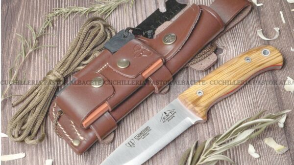 Cuchillo Cudeman ENT 158-LC - Madera Olivo - Kit Completo