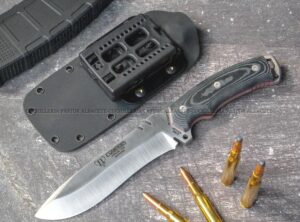 Cudeman 291-M-K-  Cadete Boina Verde –  Cuchillo Bushcraft, Micarta  & Böhler N695